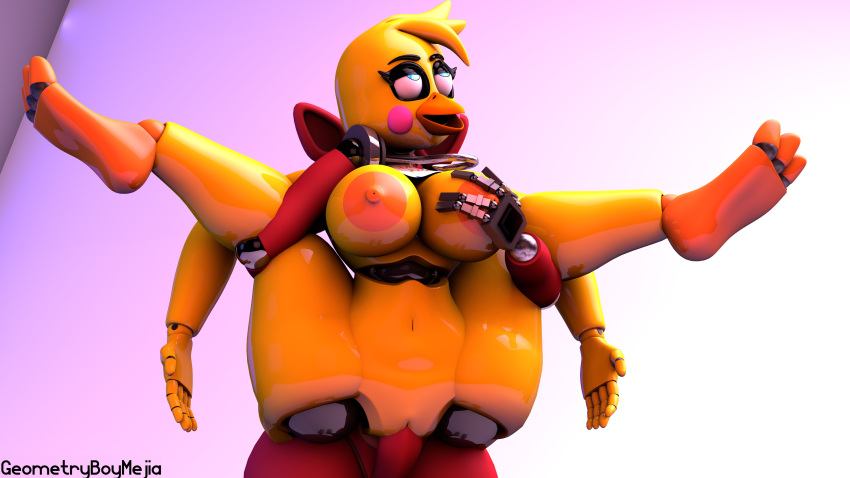 16:9 3d_(artwork) 4k absurd_res balls butt digital_media_(artwork) duo female five_nights_at_freddy's five_nights_at_freddy's_2 foxy_(fnaf) full_nelson genitals geometryboymejia hi_res nipples nude open_mouth penetration penis pussy sex toy_chica_(fnaf) vaginal vaginal_penetration video_games widescreen