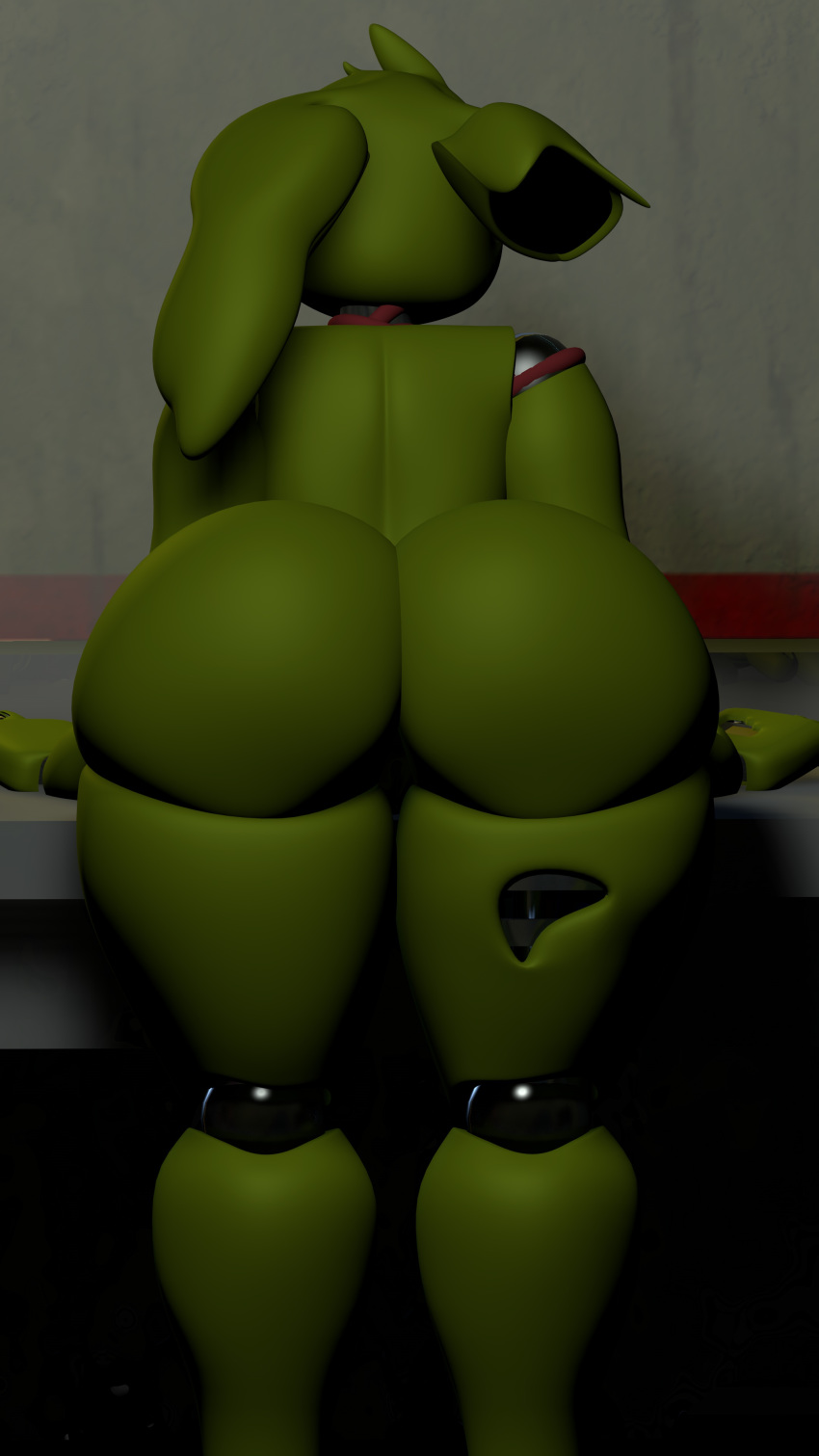 3d_(artwork) 4k 9:16 absurd_res big_butt butt digital_media_(artwork) dummy_thicc female five_nights_at_freddy's five_nights_at_freddy's_3 geometryboymejia hi_res male male/female nude solo springtrap_(fnaf) video_games