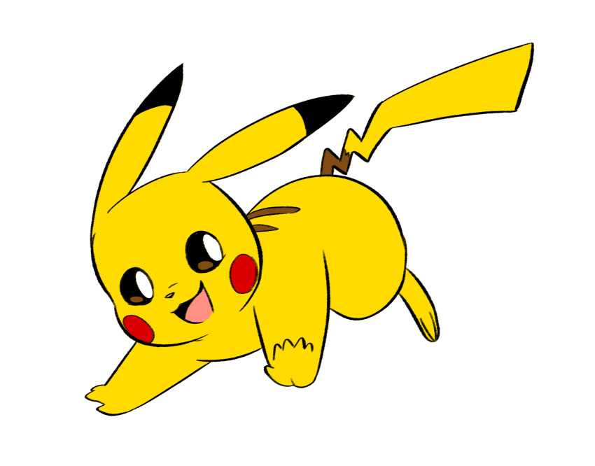 2020 3_toes 5_fingers ambiguous_gender dipstick_ears feral fingers happy hi_res joaoppereiraus multicolored_ears nintendo open_mouth open_smile pikachu pok&eacute;mon pok&eacute;mon_(species) smile solo toes tongue video_games yellow_body