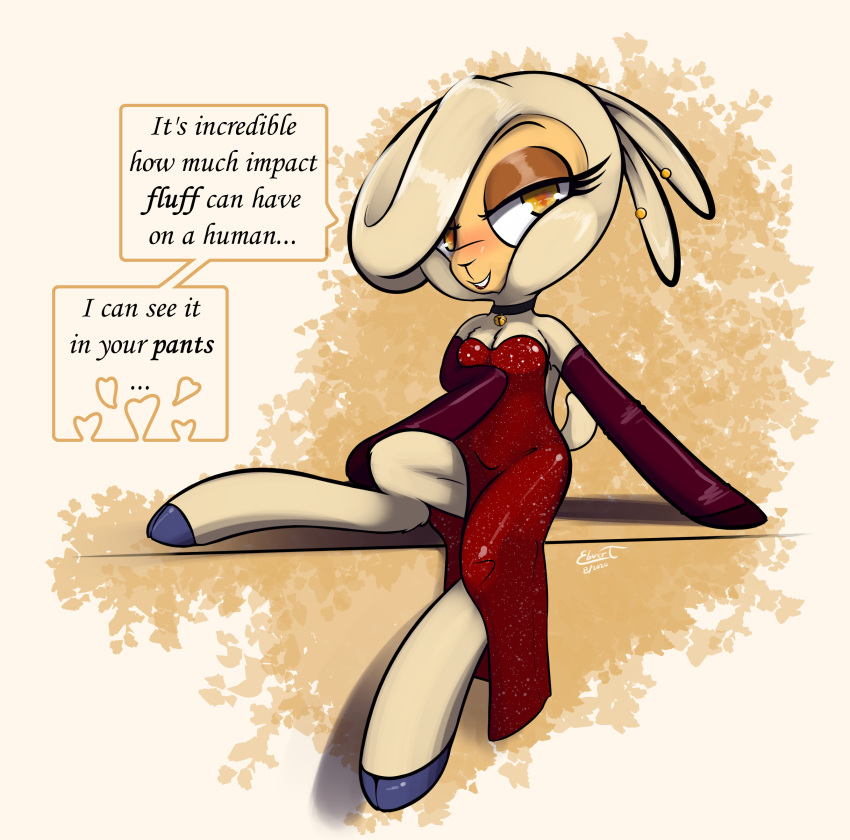 absurd_res anthro bovid breasts caprine cleavage clothed clothing collar dialogue disney ebvert female hi_res jessica_rabbit looking_at_viewer mammal pom_(tfh) sheep sitting smile solo them's_fightin'_herds who_framed_roger_rabbit