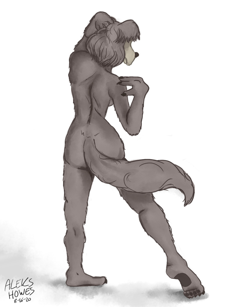 aleks_howes anthro beastars canid canine canis female hi_res juno_(beastars) mammal nude solo study wolf