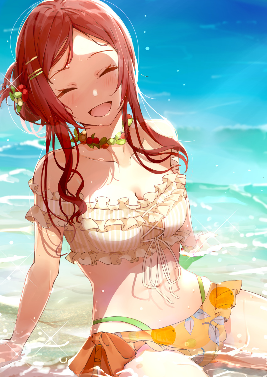 bikini nira_(vira) oosaki_amana swimsuits the_idolm@ster the_idolm@ster_shiny_colors wet