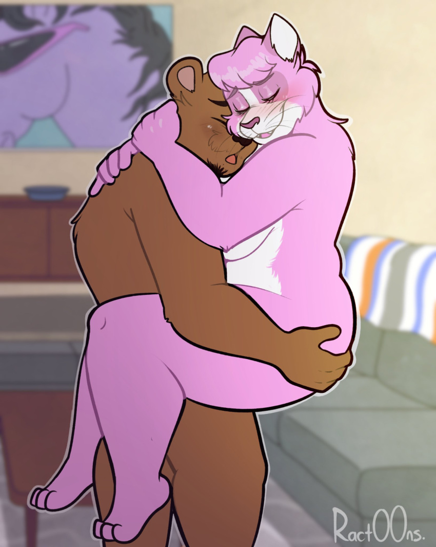 2023 3_toes 4_fingers anthro anthro_on_anthro anthro_penetrated anthro_penetrating anthro_penetrating_anthro artist_name bear bent_arm bent_leg big_breasts biped black_eyebrows black_nose black_whiskers blurred_background blush blush_lines bojack_horseman breasts brown_body brown_fur carpet cheek_tuft countershade_fur countershade_torso countershading cutie_cutie_cupcake digital_drawing_(artwork) digital_media_(artwork) domestic_cat duo elderly_anthro elderly_female embrace eyebrows eyelashes eyelids eyes_closed facial_hair facial_tuft fangs feet felid feline felis female female_penetrated fingers from_front_position fur fur_tuft furniture glistening glistening_body glistening_eyelids glistening_fur goatee hand_on_another's_neck hand_on_neck happy happy_sex head_tuft hi_res holding_partner inside internal_wall interspecies light_body light_fur looking_pleasured male male/female male_penetrating male_penetrating_female mammal mature_anthro mature_female monotone_body monotone_fur netflix nude nude_anthro nude_female nude_male obscured_penetration old open_mouth open_smile outline penetration pink_body pink_eyelids pink_fur pink_inner_ear pink_tongue portrait_(object) prick_ears pseudo_hair ractoons sex side_view smile snout sofa standing standing_sex table tan_wall teeth thick_thighs toes tongue tuft vaginal vaginal_penetration wall_(structure) whiskers white_body white_breasts white_countershading white_fur white_inner_ear white_outline