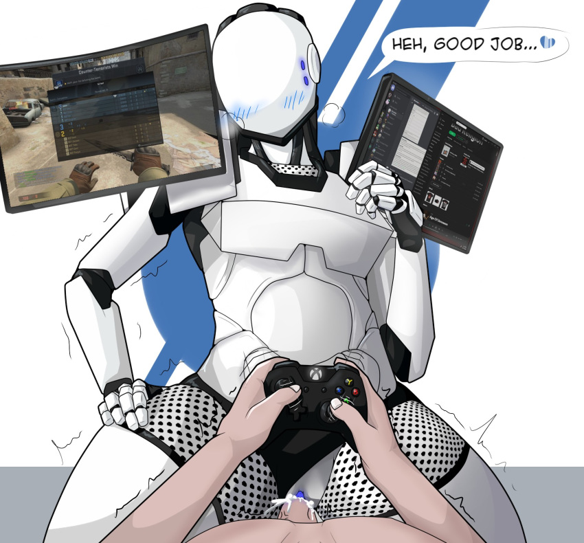 bodily_fluids clothing clothing_aside counter_strike:_global_offensive cum cum_in_pussy cum_inside discord_(app) duo english_text female female_penetrated genital_fluids genitals hi_res human human_on_humanoid human_penetrating human_penetrating_humanoid humanoid humanoid_penetrated interspecies machine male male/female male_penetrating male_penetrating_female mammal not_furry panties panties_aside penetration penis pussy robot sex solo_focus text thiccrobots underwear underwear_aside vaginal vaginal_penetration