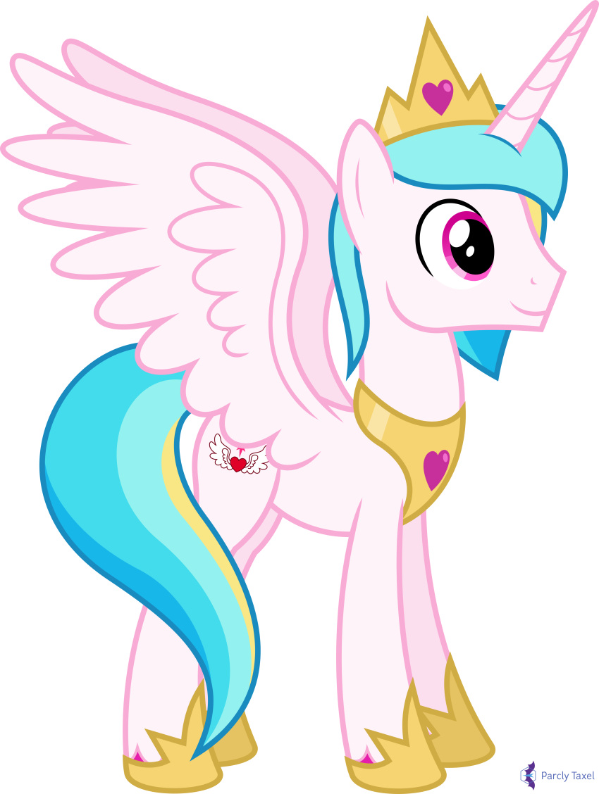 2020 absurd_res alpha_channel armor blonde_hair blue_eyes blue_hair breastplate clothing crown equid fan_character feral footwear hair happy hasbro hi_res hoof_shoes horn male mammal mane multicolored_hair multicolored_mane my_little_pony parclytaxel shoes signature simple_background smile solo spread_wings transparent_background white_body winged_unicorn wings