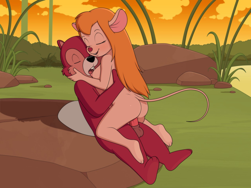 4:3 anthro chip_'n_dale_rescue_rangers chip_(disney) chipmunk disney duo female female_penetrated gadget_hackwrench ground_squirrel male male/female male_penetrating male_penetrating_female mammal mastery_position mouse murid murine nipples nude on_bottom on_top penetration rodent sciurid sex sfan vaginal vaginal_penetration