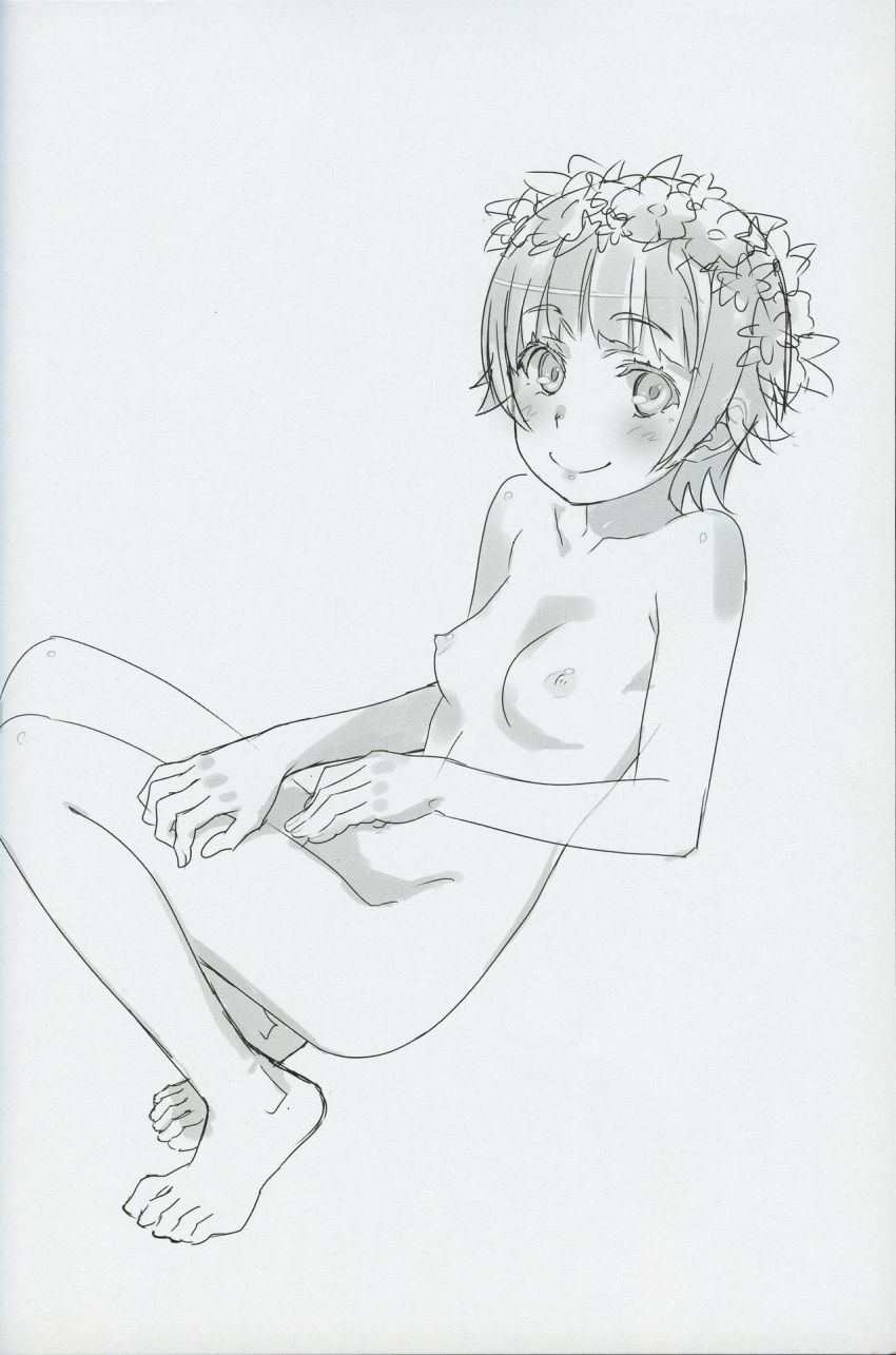 naked nipples sketch tanaka_yuuichi to_aru_kagaku_no_railgun to_aru_majutsu_no_index uiharu_kazari