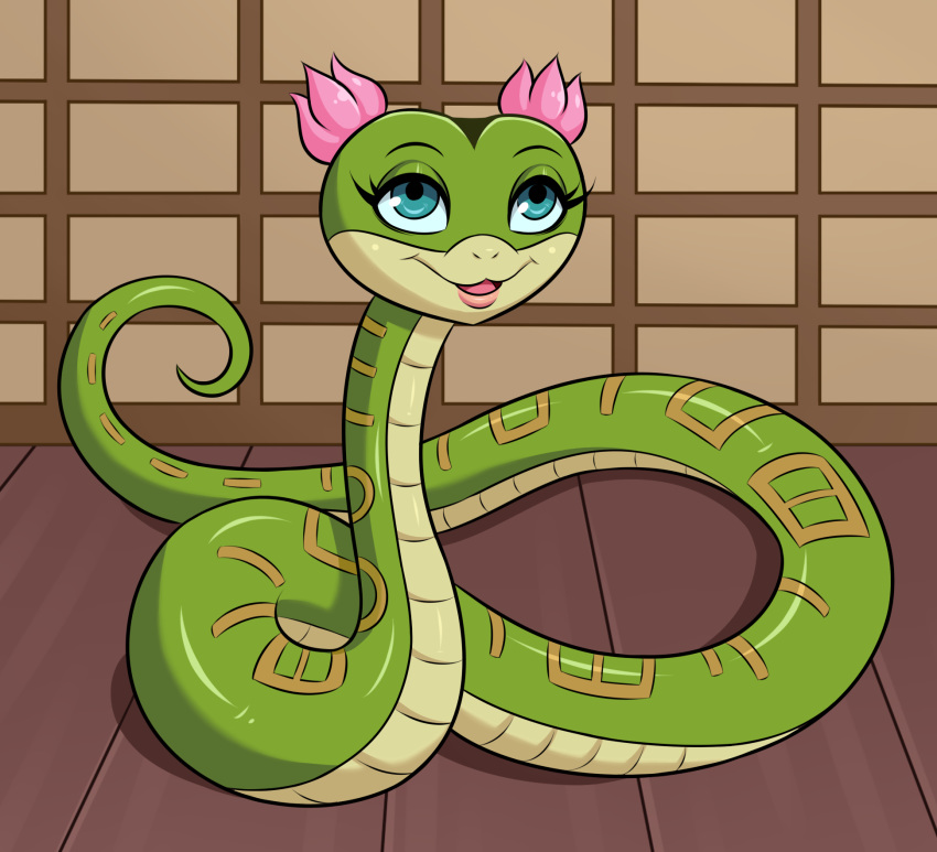 bestiality blue_eyes dreamworks female feral hi_res huitu_c humanoid kung_fu_panda male mammal master_viper reptile scalie snake