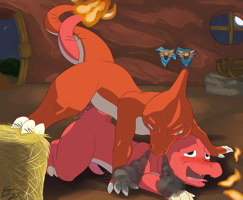 absurd_res all_fours bag bodily_fluids breath_powers charmeleon cum cum_inside doggystyle drooling duo eavesdropping elemental_manipulation entwined_tails falloutcoyote fire fire_breathing fire_manipulation flaming_tail from_behind_position genital_fluids hay hi_res inside k9player_(artist) lucario male male/male mounting neoteny night night_sky nintendo nude open_door open_mouth peeking pok&eacute;mon pok&eacute;mon_(species) pok&eacute;mon_mystery_dungeon precum saliva semi-anthro sex shooting_star smoke smoke_from_nose tail_coil video_games