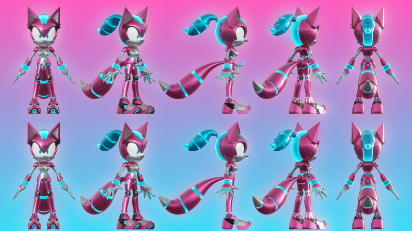 16:9 3d_(artwork) 4k absurd_res android anthro balls blender_(software) blue_eyes breasts canid canine canis digital_media_(artwork) fan_character female genitals glowing gradient_background gynomorph hair hi_res intersex kate_the_mecha-wolf lady_luna machine mammal model_sheet nipples penis pink_body ponytail robot simple_background solo sonic_the_hedgehog_(series) trans_(lore) trans_woman_(lore) widescreen wolf