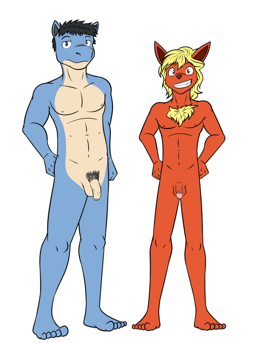 3:4 anthro anthrofied ball_size_difference balls blastoise chest_tuft circumcised duo ear_piercing eeveelution flaccid flareon full-length_portrait fuze genitals hands_on_hips hi_res humanoid_genitalia humanoid_penis male navel nintendo nipples nude partially_retracted_foreskin penis penis_size_difference piercing pok&eacute;mon pok&eacute;mon_(species) portrait pubes simple_background size_difference small_balls small_penis tuft uncut video_games white_background