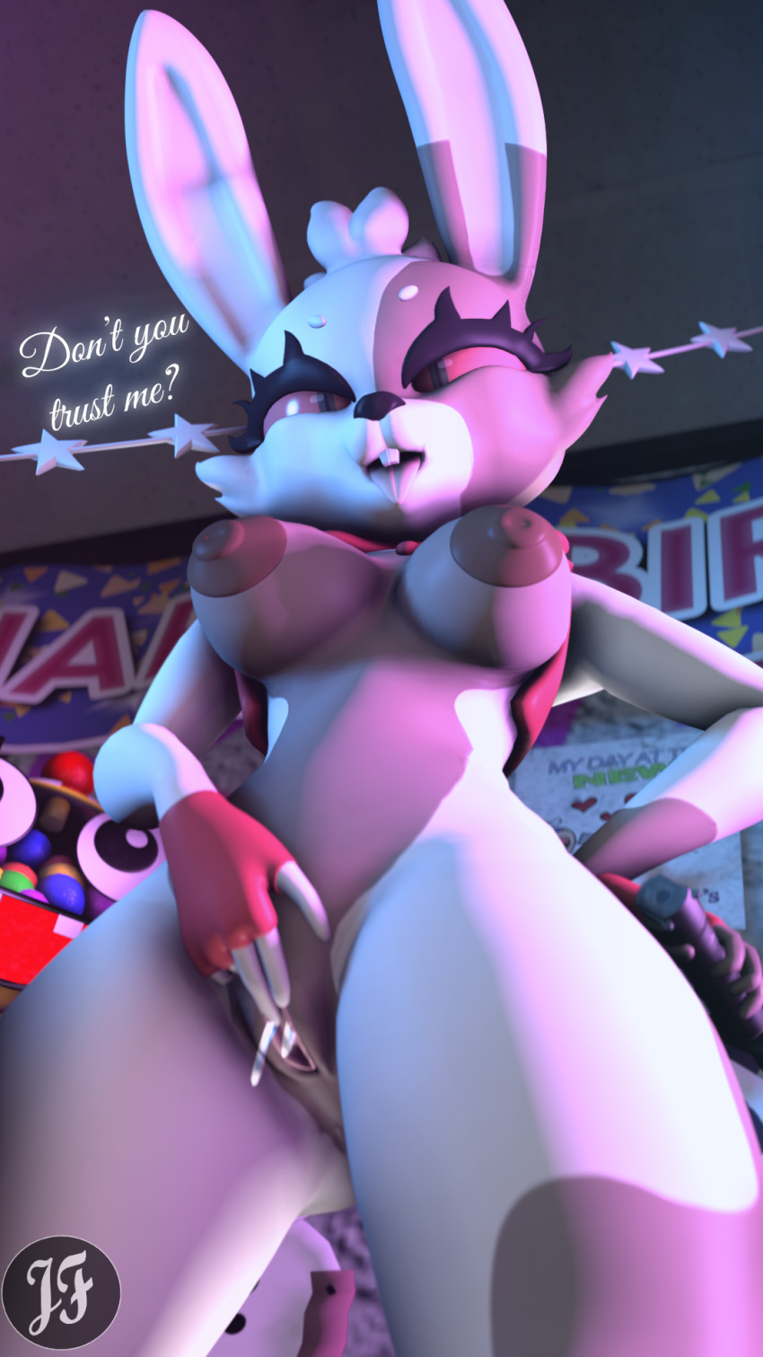 3d_(artwork) 9:16 animal_humanoid anthro clitoral clitoris colored digital_media_(artwork) dripping_pussy female fingering five_nights_at_freddy's fur glowing hi_res humanoid jollyferret knife lagomorph lagomorph_humanoid leporid leporid_humanoid mammal mammal_humanoid party photoshop pose rabbit rabbit_humanoid red_eyes solo source_filmmaker text tongue tongue_out vanny vanny_(fnaf) video_games