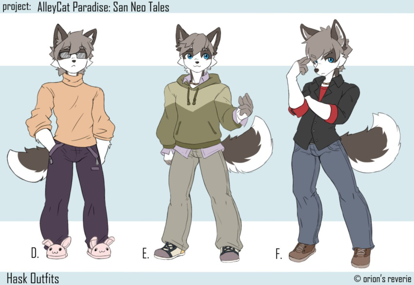 2020 anthro blue_eyes canid canine canis clothing digital_media_(artwork) domestic_dog footwear hair hoodie husky longdanger male mammal nordic_sled_dog shoes solo spitz standing topwear