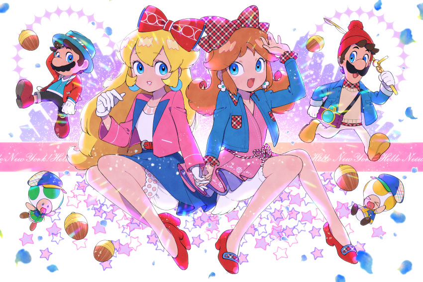 luigi mario princess_daisy princess_peach riomario super_mario_bros toad