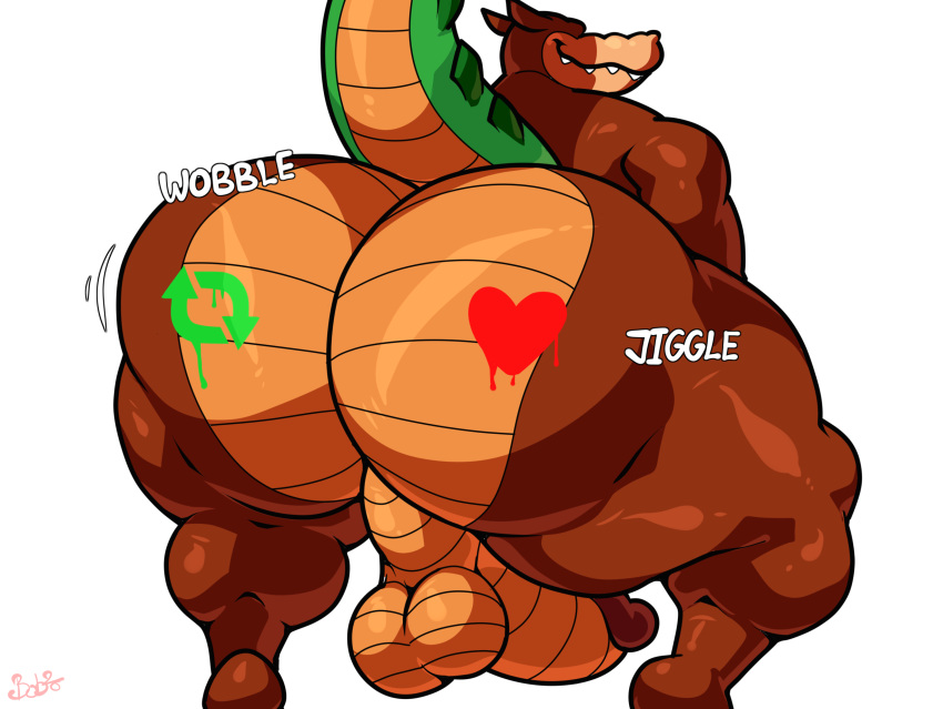 &lt;3 2020 activision anthro backsack balls barefoot bent_over big_balls big_butt big_penis bobthetanuki brown_body brown_butt brown_ears brown_fur butt canid canine canis crash_bandicoot_(series) crocodile crocodilian crocodylid dingo dingodile english_text erection fur genitals green_tail hi_res huge_butt humanoid_genitalia humanoid_penis hybrid hyper hyper_butt male mammal multicolored_body multicolored_butt multicolored_tail nude penis presenting presenting_balls presenting_hindquarters presenting_penis reptile retweet scalie sharp_teeth simple_background smile solo tan_balls tan_body tan_butt tan_nose tan_penis tan_skin tan_tail teeth text thick_thighs video_games white_background wide_hips