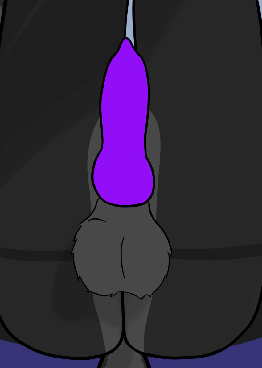 absurd_res anthro balls butt canid canine fox genitals glowing glowing_genitalia hi_res highlights_(coloring) male mammal penis presenting presenting_hindquarters slinx slinx_(character) solo