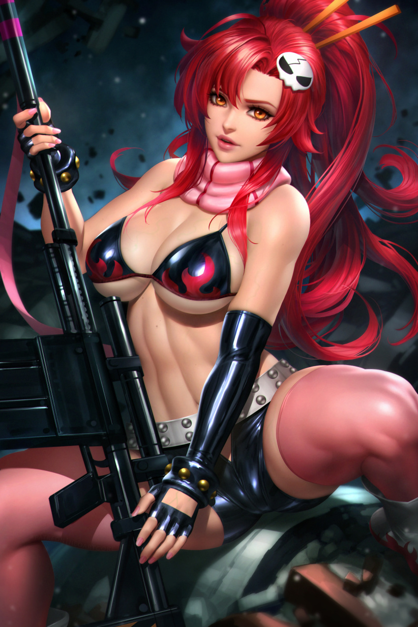 bikini_top cameltoe cleavage gun nudtawut_thongmai swimsuits tengen_toppa_gurren_lagann thighhighs yoko