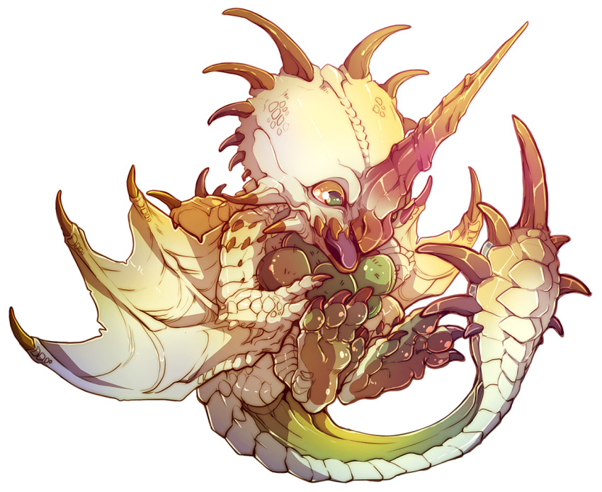 2020 alpha_channel ambiguous_gender border capcom digital_media_(artwork) dragon feral flying_wyvern horn monoblos monster_hunter open_mouth ravoilie simple_background solo tongue transparent_background transparent_border video_games wyvern