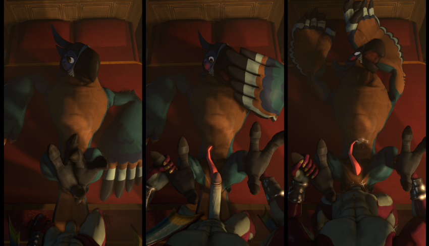 absurd_res anal anal_penetration avian black_bars breath_of_the_wild duo foot_focus hi_res humanoid kass_(tloz) male male/male male_penetrated male_penetrating male_penetrating_male marine nintendo penetration pillarbox prince_sidon rito sex stormrider talons the_legend_of_zelda toes video_games zora