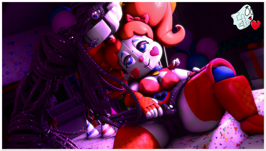 &lt;3 &lt;3_eyes 3d_(artwork) absurd_res baby_(fnafsl) circus_baby_(fnaf) digital_media_(artwork) duo ecto-luvr ennard_(fnafsl) female fingering five_nights_at_freddy's hi_res humanoid machine male male/female not_furry robot robot_humanoid sister_location unusual_pupils vaginal vaginal_fingering video_games