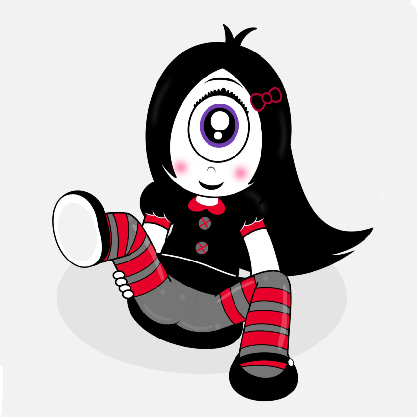 1:1 clothed clothing cyclops damasco25 exposed female hi_res humanoid iris_(ruby_gloom) not_furry ruby_gloom_(series) solo