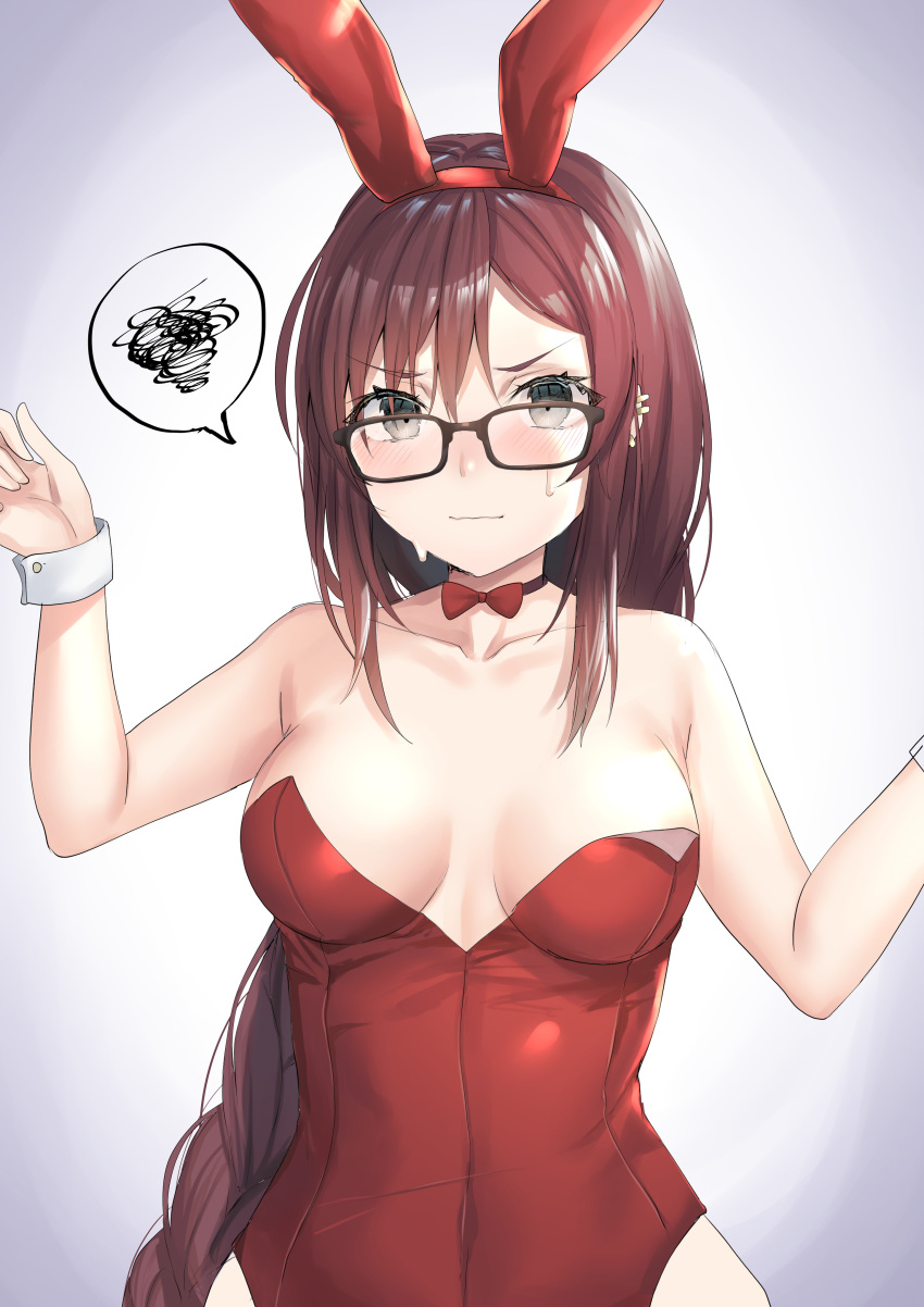 bunny_girl consort_yu_(fate/grand_order) fate/grand_order fou_(ssqseeker) megane