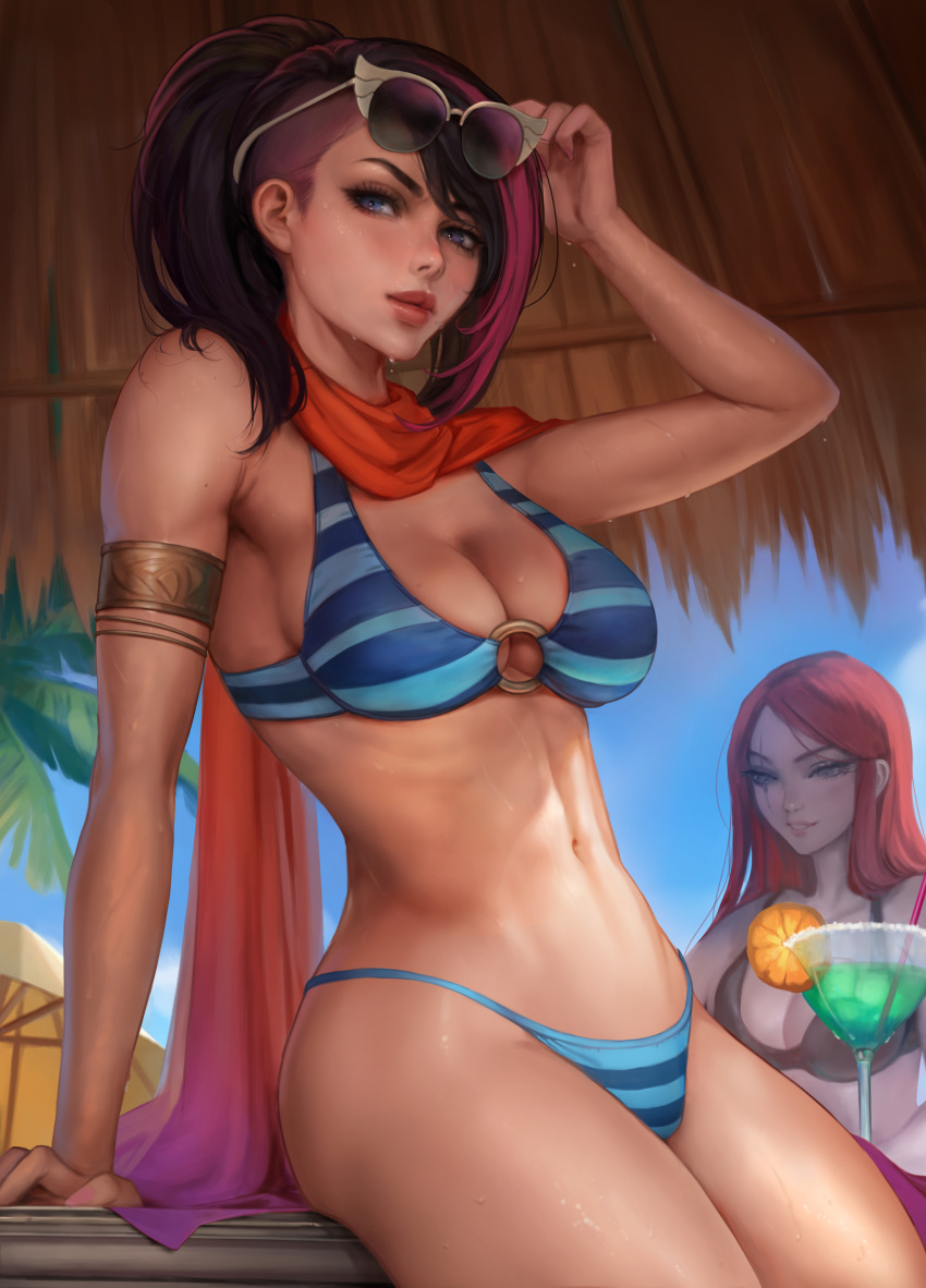 bikini daria_leonova fiora katarina_du_couteau league_of_legends megane swimsuits