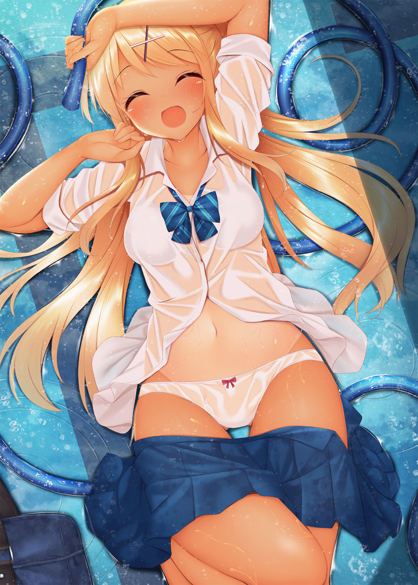 kin'iro_mosaic kujou_karen minato_(ojitan_gozaru) wet wet_clothes