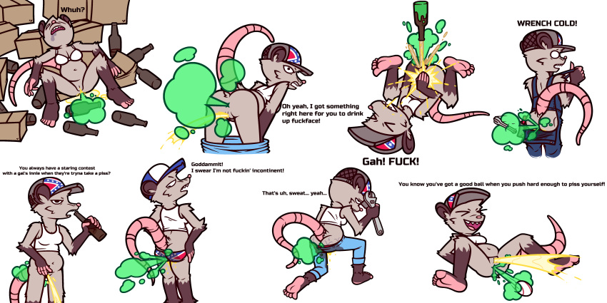 2026 2:1 absurd_res accident alcohol alcohol_enema american_opossum anal anal_launching anal_penetration angry annoyed anthro anus ball_in_ass barefoot baseball beer beer_bottle belly belly_overhang beverage black_body black_ears black_eyes black_fur blue_baseball_cap blue_bottomwear blue_clothing blue_jeans blue_pants blue_suspenders bodily_fluids boofing bottle bottle_in_ass bottle_insertion bottomless bottomwear bottomwear_down box bra bra_only breasts butt butt_cleavage butt_clench butt_flap cardboard cardboard_box casual_exposure cleavage clenching_butt clothed clothing confederate_flag confederate_flag_clothing confederate_states_of_america container covering covering_crotch covering_vulva denim denim_bottomwear denim_clothing dialogue drooling empty_bottle english_text eyes_closed fart fart_cloud farting_at_viewer feet female female_farting female_peeing fur genital_fluids genitals green_fart_cloud grey_baseball_cap grey_body grey_fur hi_res high-angle_view insult insulting_viewer jeans kneeling leaning leaning_forward looking_back lying mammal marsupial mooning motion_lines muffin_top multicolored_body multicolored_fur multiple_images navel object_between_buttocks offscreen_character on_back open_mouth panties pants pants_down pants_wetting pantsless panty_wetting partially_clothed peeing penetration pink_fingers pink_nose pink_tail pink_toes profanity raised_tail rear_view saliva sharp_teeth shirt simple_background sleeping smokey_the_menish soles solo spread_legs spreading standing_pee surprised suspenders sweat sweatdrop sweaty_butt tail talking_to_another talking_to_viewer tank_top teeth text tools toothy_grin topwear two_tone_body two_tone_fur underwear underwear_only upside_down urine urine_pool urine_stream vulva wet wet_clothing wetting whiskers white_background white_bra white_clothing white_shirt white_tank_top white_topwear white_underwear wrench yelling