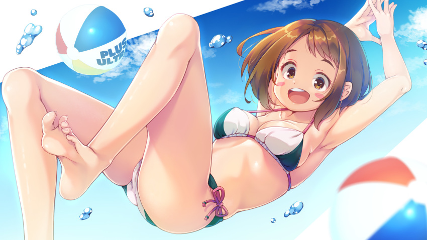 bikini boku_no_hero_academia masaki_kei swimsuits uraraka_ochako