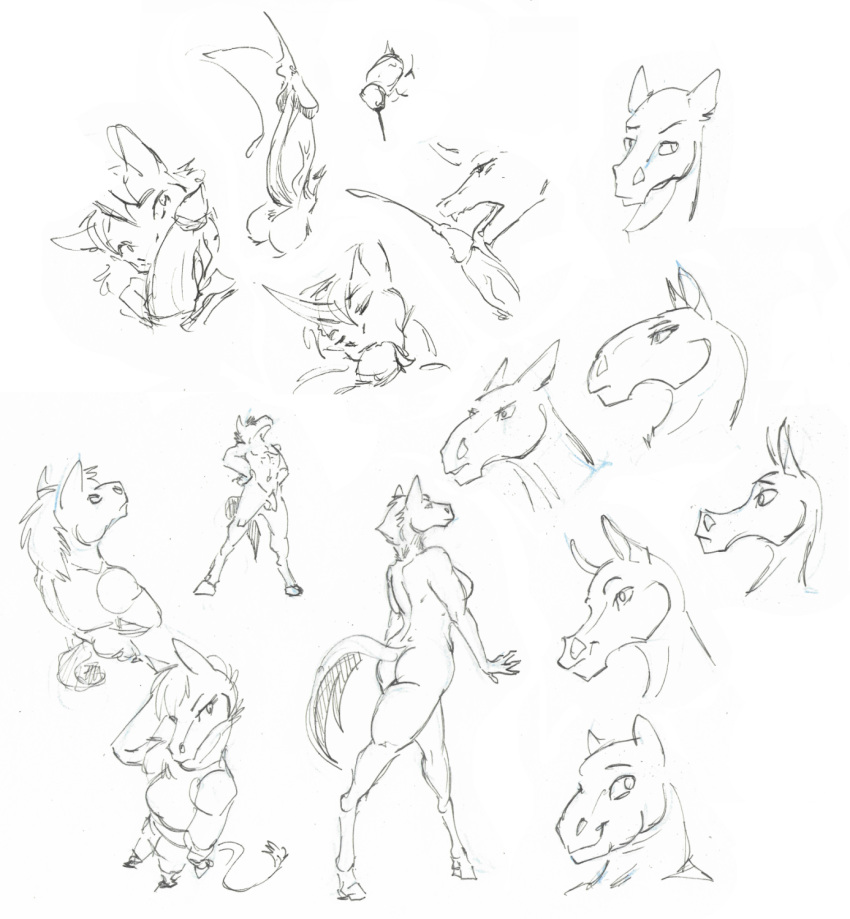anthro bodily_fluids cum equid equine equis_universe fellatio female genital_fluids genitals group headshot_portrait hi_res horse ki'rinaes licking male male/female mammal nude oral penile penis portrait sex sketch sunny_way tongue tongue_out traditional_drawing_(artwork) traditional_media_(artwork) wet