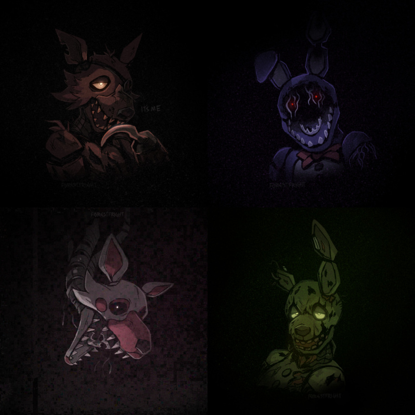 1:1 2020 ambiguous_gender animatronic black_nose bonnie_(fnaf) bow canid canine five_nights_at_freddy's five_nights_at_freddy's_2 five_nights_at_freddy's_3 forestfright fox foxy_(fnaf) fur glowing glowing_eyes green_body green_eyes half-closed_eyes hi_res hook lagomorph leporid lipstick looking_at_viewer machine makeup mammal mangle_(fnaf) narrowed_eyes notched_ear open_mouth pink_body purple_body purple_fur rabbit red_body red_cheeks red_eyes red_fur robot sharp_teeth springtrap_(fnaf) teeth video_games white_eyes withered_bonnie_(fnaf)