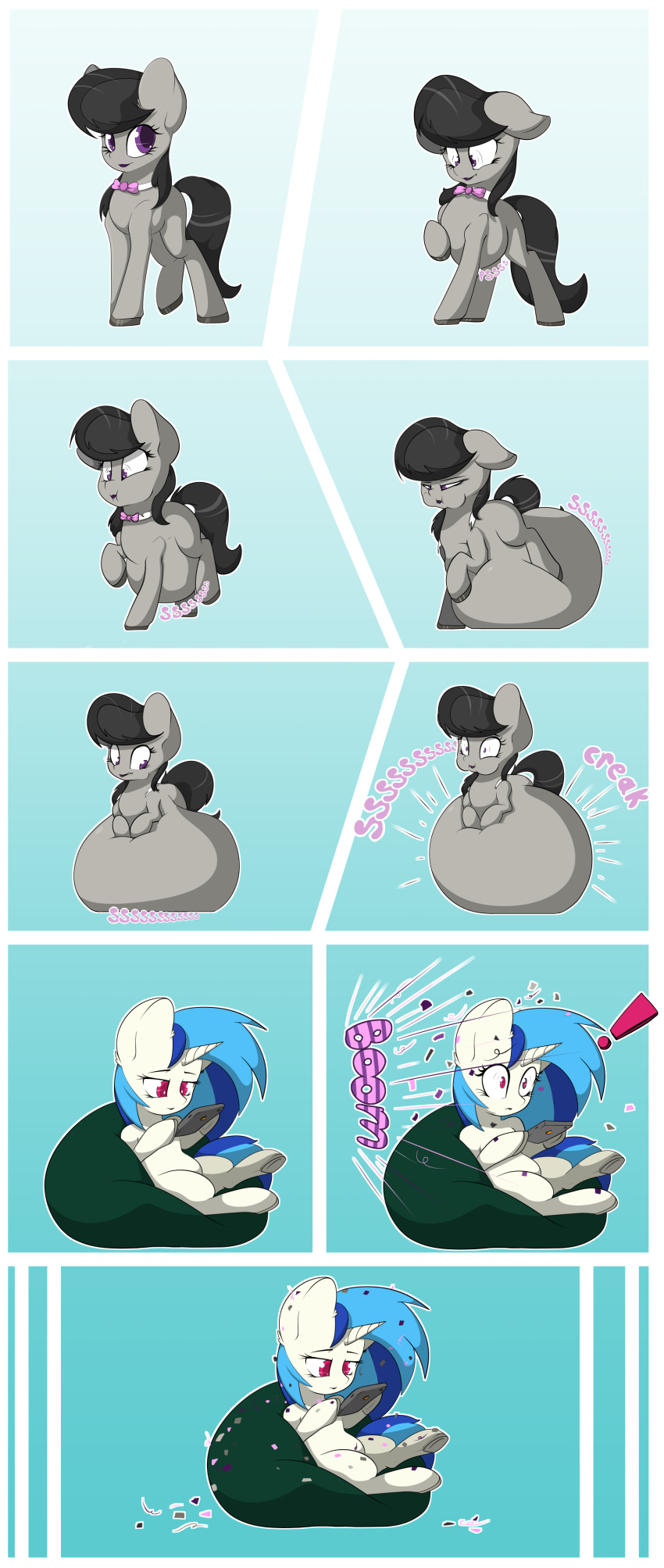 absurd_res belly big_belly bloated equid equine feral_pony friendship_is_magic hasbro hi_res horse inflation mammal my_little_pony non-vore octavia_(mlp) pony popping spontaneous_inflation tavi vinyl_scratch_(mlp)