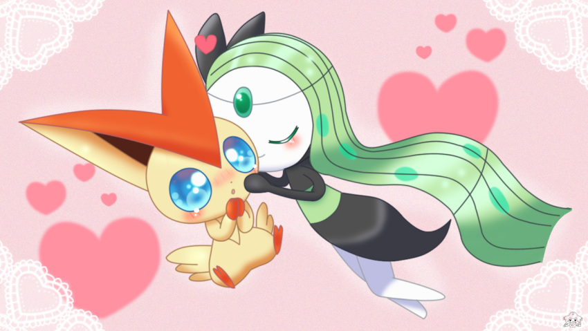 gen_5_pokemon kiss meloetta mythical_pokemon victini