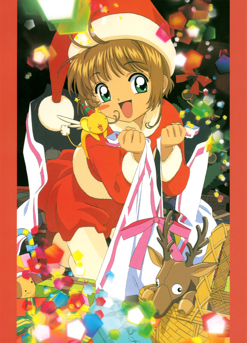 card_captor_sakura christmas dress kerberos kinomoto_sakura madhouse pantyhose