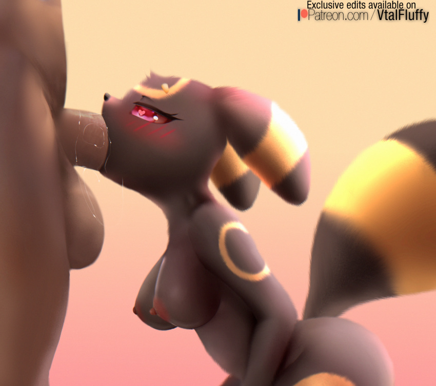 &lt;3 &lt;3_eyes 2020 anthro balls breasts deep_throat duo eeveelution female genitals hi_res human human_penetrating mammal nintendo nipples nude oral oral_penetration penetration pok&eacute;mon pok&eacute;mon_(species) text umbreon url v-tal video_games