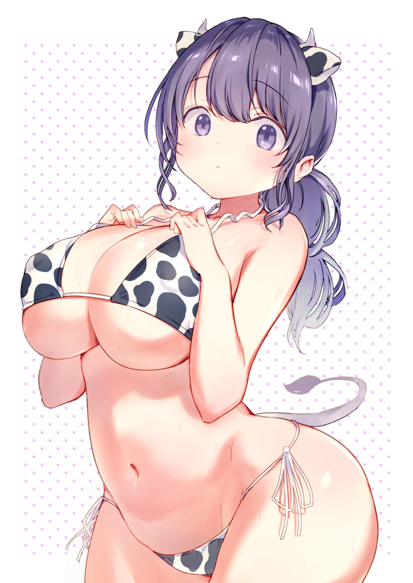 animal_ears bikini erect_nipples miya9 swimsuits tail