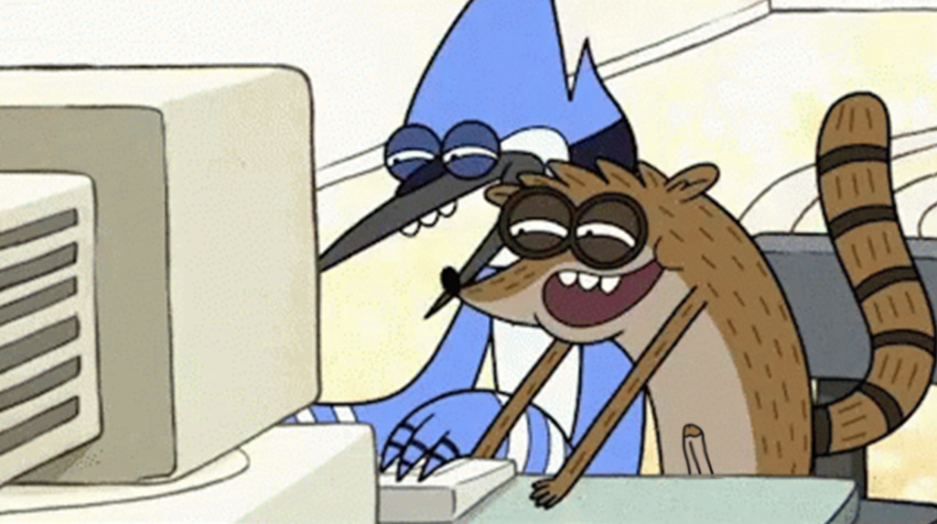 animal_humanoid avian bird cartoon_network casual_erection casual_exposure casual_nudity computer duo edit genitals hi_res humanoid humanoid_genitalia male mammal mammal_humanoid mordecai_(regular_show) penis procyonid procyonid_humanoid raccoon raccoon_humanoid regular_show rigby_(regular_show) screencap shopped thepurpleman_(artist)