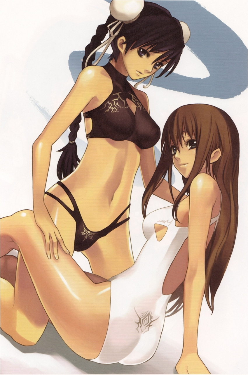 ar_tonelico aurica_nestmile bikini misha_arsellec_lune nagi_ryou swimsuits