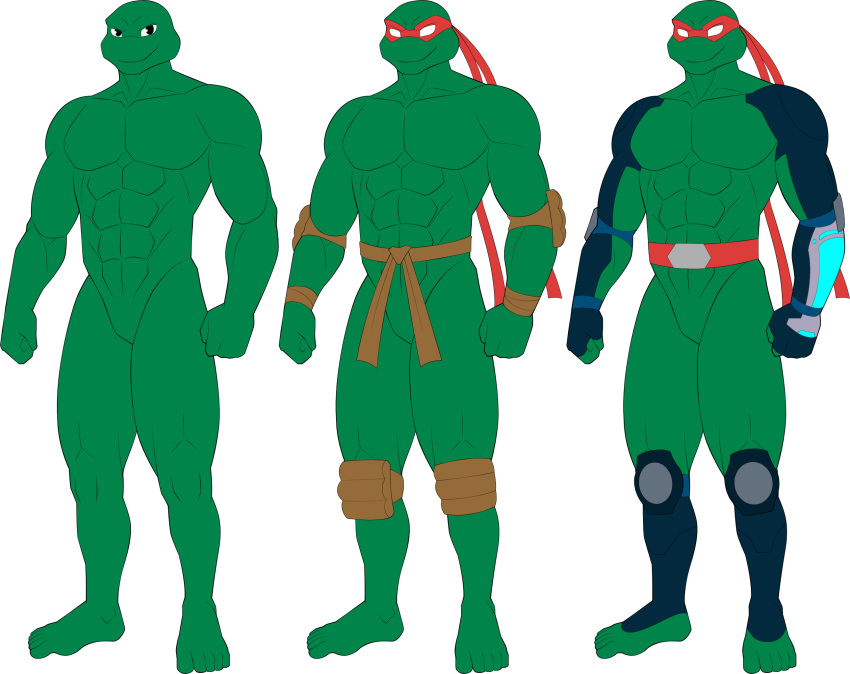 2020 5_toes abs alpha_channel anthro armor darkshiner8 green_body hi_res male muscular muscular_anthro muscular_male ninja nude pecs raphael_(tmnt) reptile scalie shell-less solo sparksstars teenage_mutant_ninja_turtles tmnt_2003 toes turtle warrior