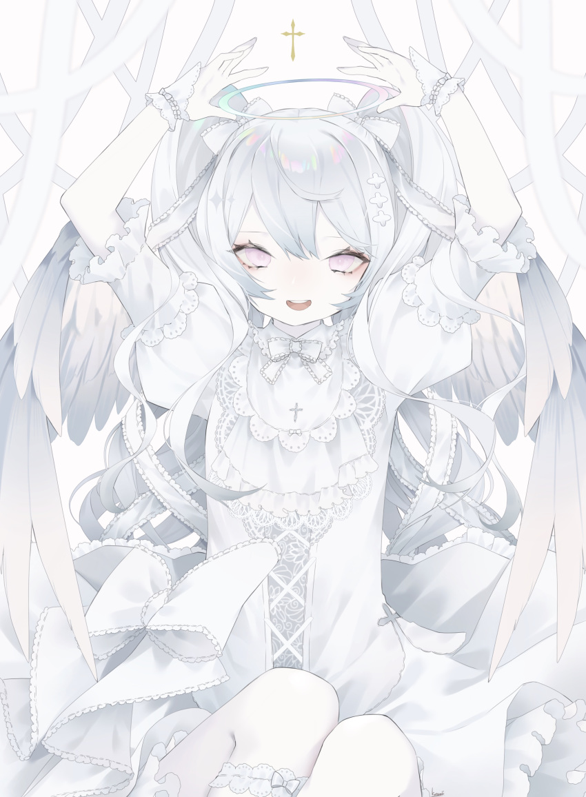 angel dress kotarou skirt_lift tagme