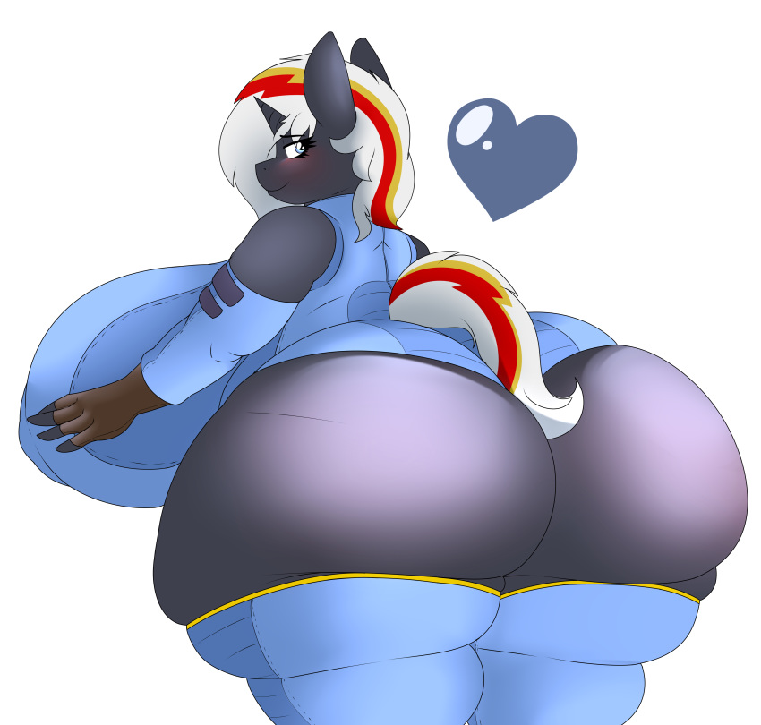 &lt;3 absurd_res anthro anthrofied big_breasts big_butt breasts butt clothed clothing coatieyay equid equine fallout_equestria fan_character female hi_res horn huge_breasts huge_butt hyper hyper_breasts hyper_butt mammal my_little_pony solo thick_thighs unicorn velvet_remedy