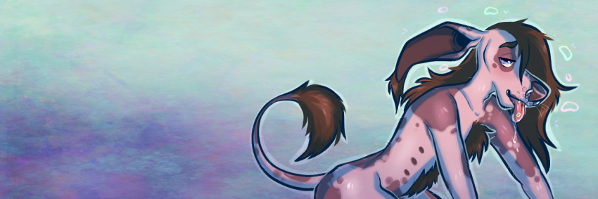 3:1 acid anthro blue_eyes blush bodily_fluids body_hair brown_hair brown_spots canid canine canis chest_hair chest_tuft chinese_crested_dog crimes_(tailtufts) dilated_pupils domestic_dog drooling drugs ear_tuft facial_piercing hair hair_over_eye hairless hairless_dog happy_trail looking_at_viewer lsd male mammal markings mastectomy_scar multi_nipple nipples nose_piercing nose_ring one_eye_obstructed piercing psychedelic saliva scar septum_piercing simple_background slim smile solo spots spots_(marking) substance_intoxication tail_tuft tailtufts tan_body teeth tongue tongue_out toy_dog tuft whisker_markings whisker_spots whiskers