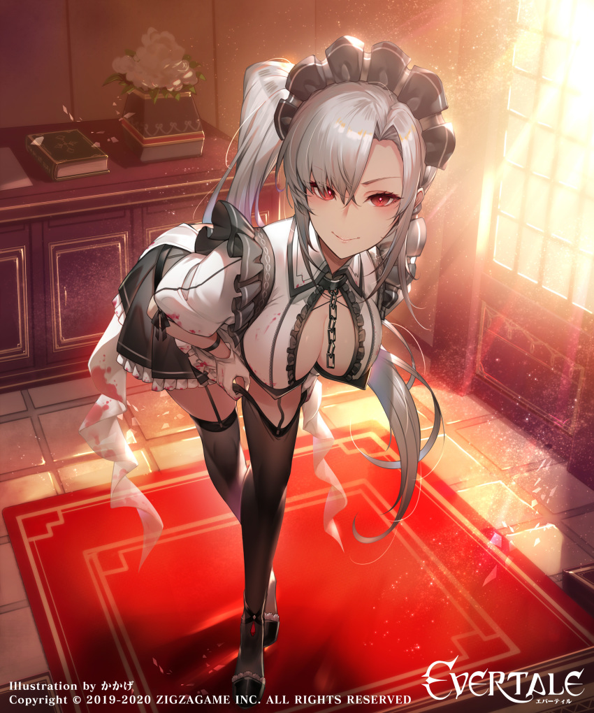 blood cleavage heels kakage thighhighs