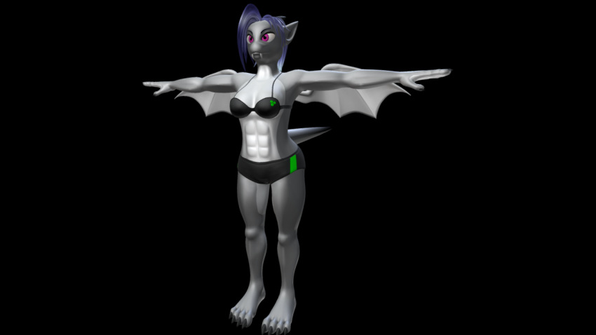 3d_(artwork) anthro black_background clothing digital_media_(artwork) dragon female grey_body grey_skin leigh plantigrade purple_eyes simple_background t-pose