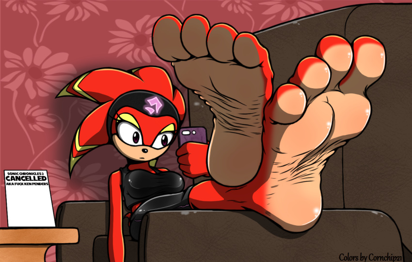 4_toes anthro barefoot clothed clothing colored_sketch cornchip21 crossed_legs digital_media_(artwork) echidna eyelashes eyeshadow feet female foot_focus fur humanoid_feet makeup mammal monotreme orange_body orange_fur purple_eyes screampunk sega shade_the_echidna signature sitting sketch soles solo sonic_chronicles:_the_dark_brotherhood sonic_the_hedgehog_(series) toes video_games wrinkled_feet