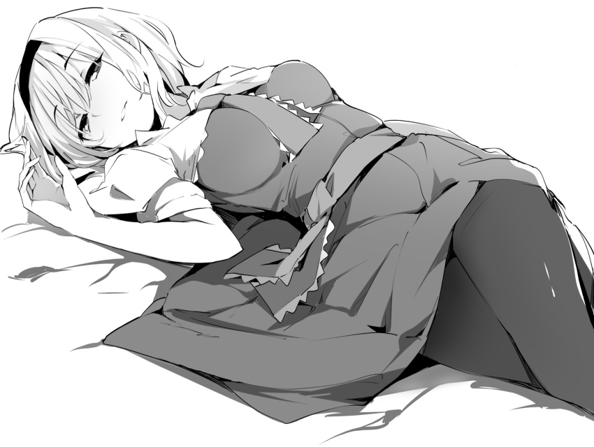 alice_margatroid kamukamu_(ars) monochrome touhou waifu2x