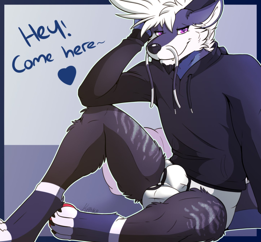 anthro black_clothing black_hoodie black_topwear briefs bulge clothing dragon drawyourfursona hi_res hoodie hoodie/briefs_meme krayxii male meme meme_clothing simple_background sitting solo topwear underwear white_clothing white_underwear