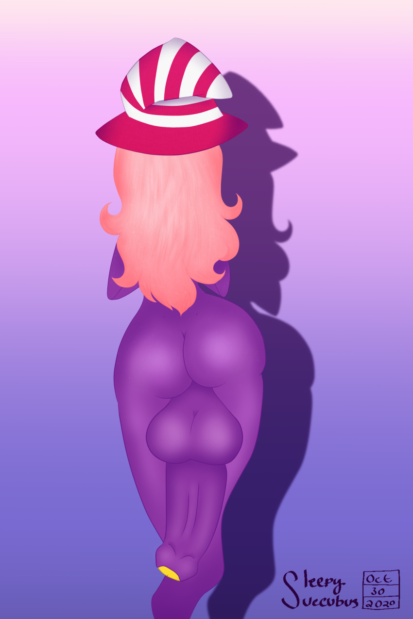 2020 2:3 absurd_res balls big_balls big_butt big_penis butt clothing curvaceous curvy_figure digital_drawing_(artwork) digital_media_(artwork) foreskin full-length_portrait genitals gynomorph hair hat headgear headwear hi_res huge_balls huge_penis humanoid hyper hyper_balls hyper_genitalia hyper_penis intersex long_hair mario_bros nintendo paper_mario pattern_clothing pattern_hat pattern_headgear pattern_headwear penis pink_hair portrait purple_body purple_penis purple_skin rear_view shaded shadow shadow_siren signature sleepysuccubusstudios small_waist soft_shading solo striped_clothing striped_hat striped_headgear striped_headwear stripes uncut video_games vivian_(mario) voluptuous