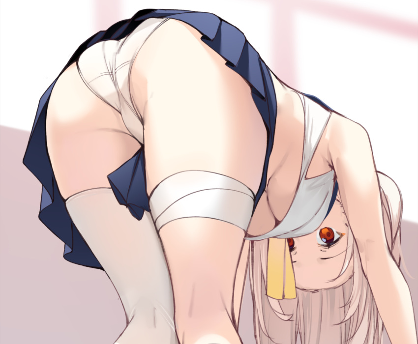 anthropomorphism ass ayanami_(azur_lane) azur_lane cropped ootsuki_momiji panties underwear waifu2x